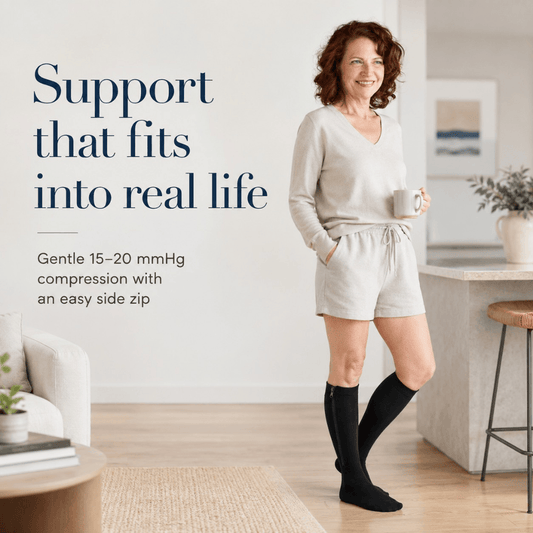 PaceWren Closed Toe Zip Compression Socks