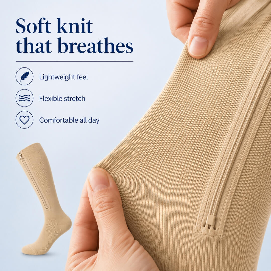 PaceWren Closed Toe Zip Compression Socks