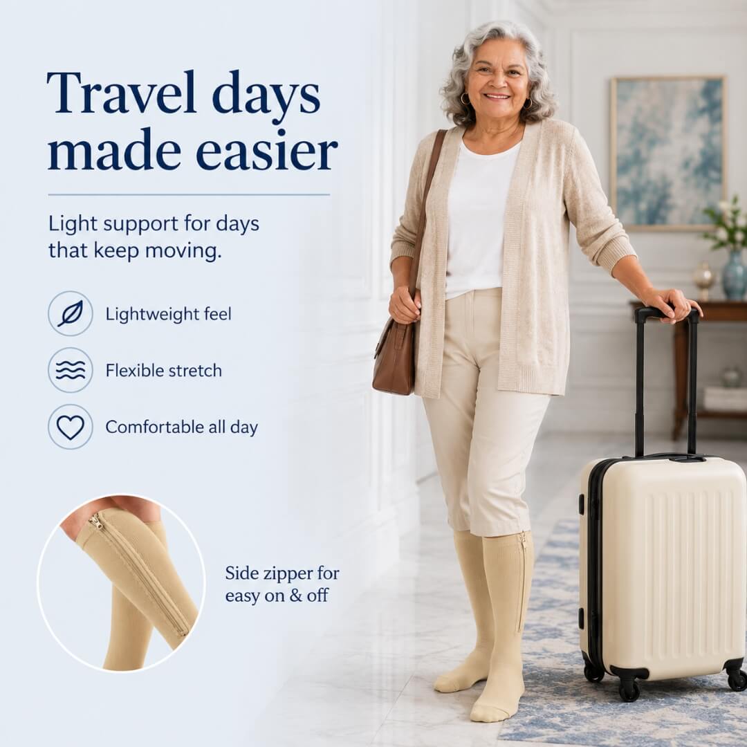PaceWren Closed Toe Zip Compression Socks