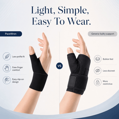PaceWren Lightweight Thumb & Wrist Support Sleeve