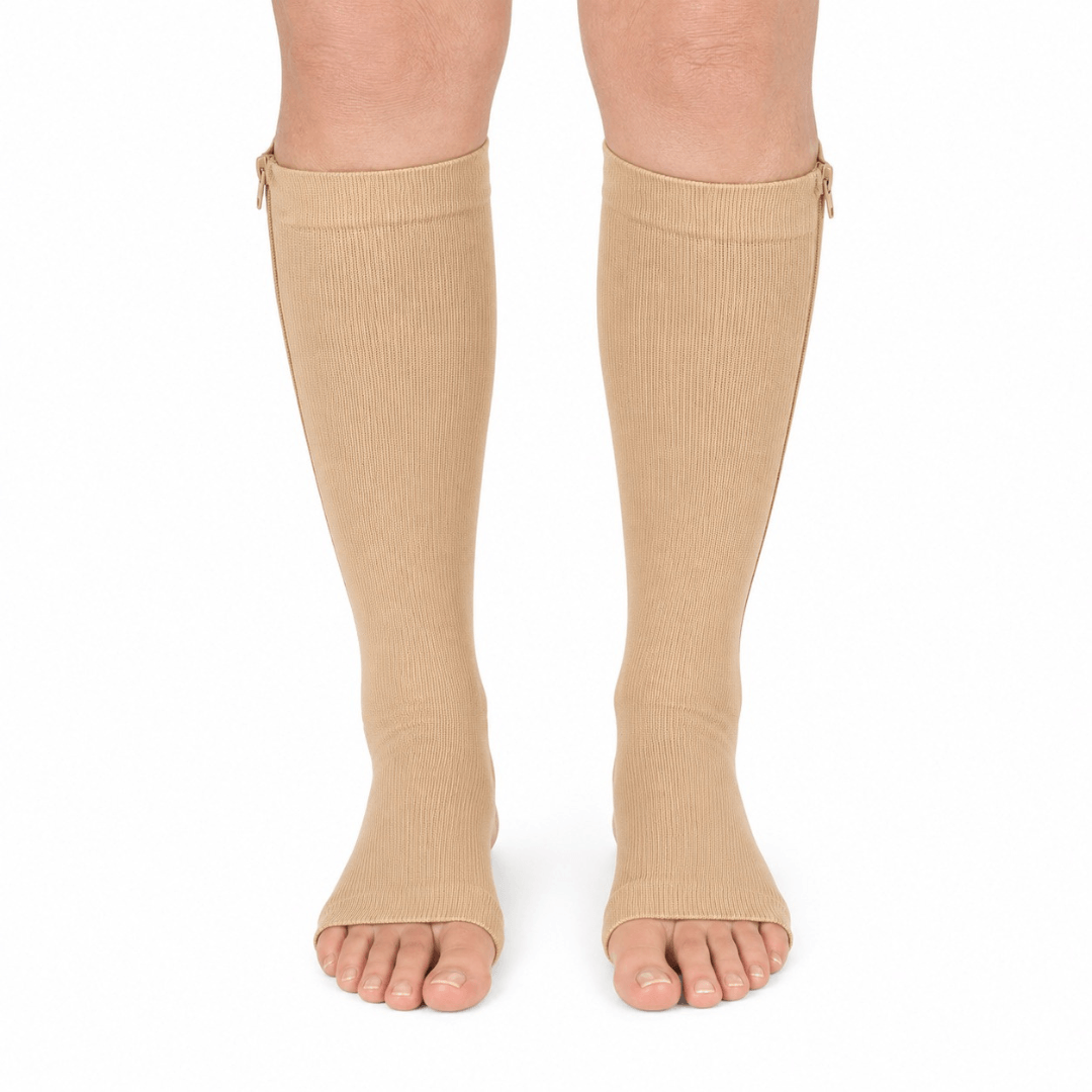 PaceWren Open Toe Zip Compression Socks