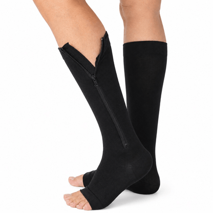 PaceWren Open Toe Zip Compression Socks