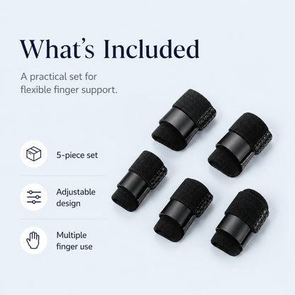 PaceWren 5-Piece Adjustable Finger Support Set